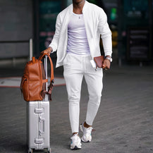 Men’s Baseball Uniform Jacket with Zipper Coat Set