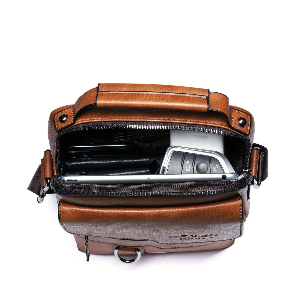 Men's Leather Crossbody Bag  for Daily Use