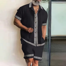 Men’s Summer Vacation Wear Two-Piece Set