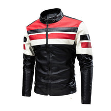 Men’s Stand-Collar Motorcycle Stitching Jacket