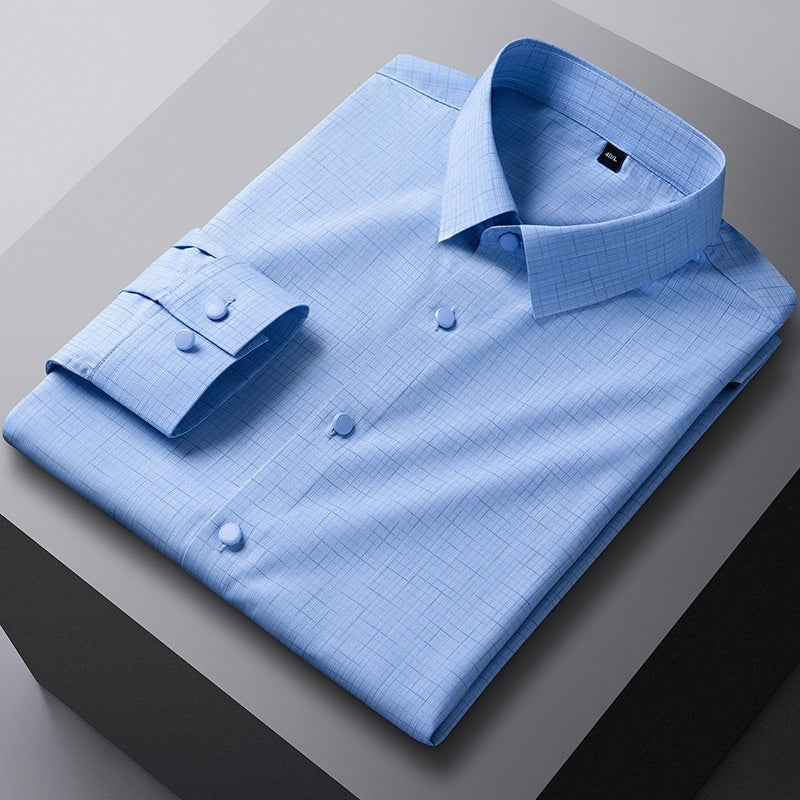 Men’s Striped Bamboo Fiber Long-Sleeve Shirt