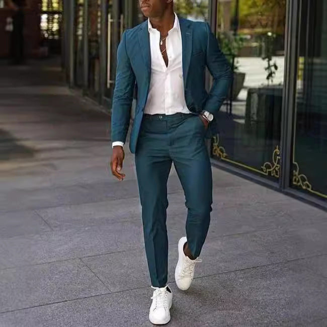 Stylish Two-Piece Digital Print Suit