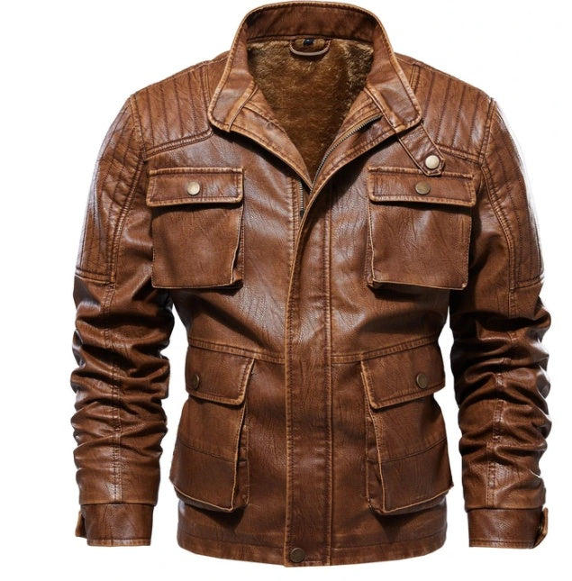 Men's Trendy New Leather Jacket