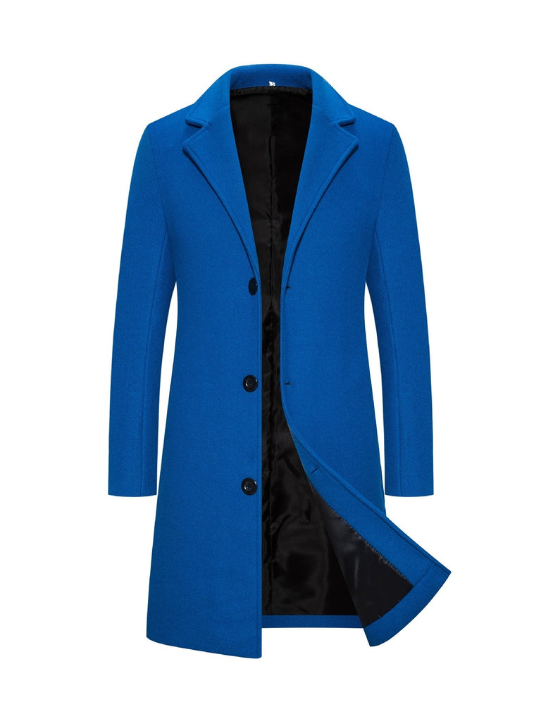 Long Single-Breasted Windbreaker Jacket