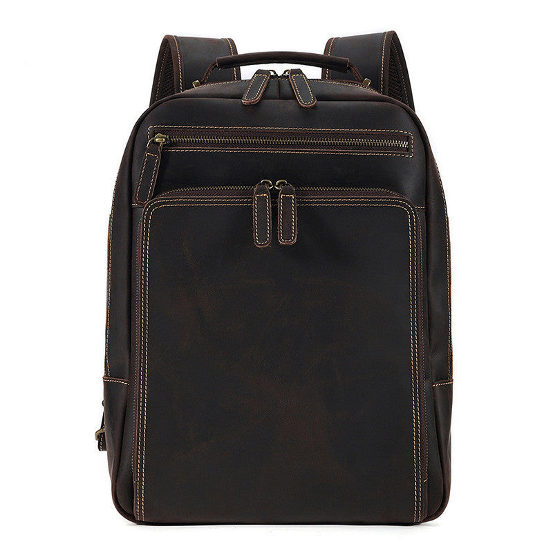 Men's Crazy Horse Leather Backpack