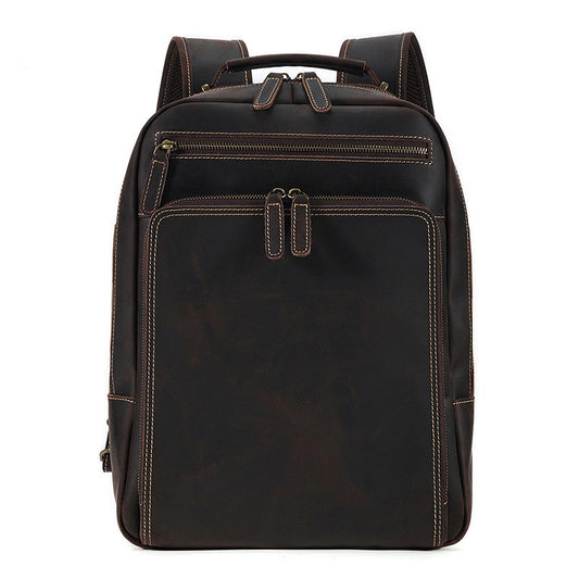 Men's Crazy Horse Leather Backpack