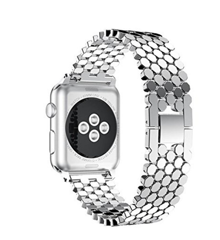 Smart Watch Fish Scale Stainless Steel Strap