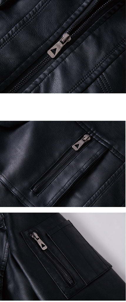 Premium Men's Washed Leather Jacket
