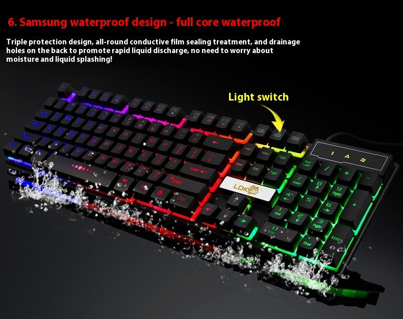 Glowing Gaming Keyboard with USB Connection