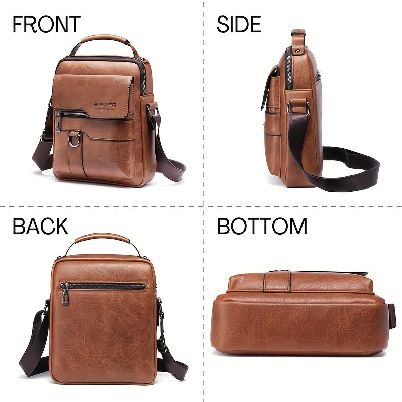 Men's Leather Crossbody Bag  for Daily Use