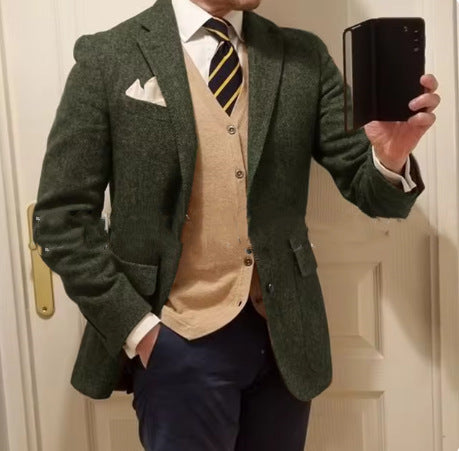 New Men’s Herringbone Suit