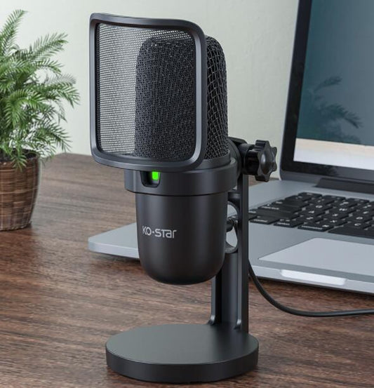 Professional USB Wired Microphone for Computer, Notebook, and Gaming