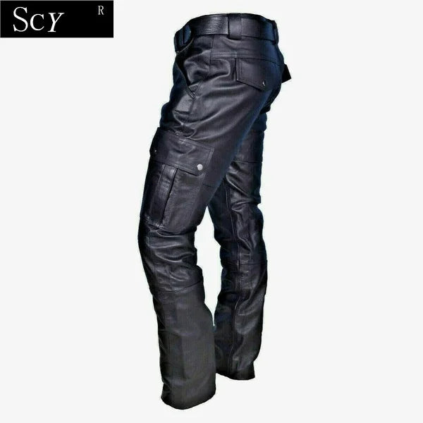 Leather Motorcycle Pants for Men