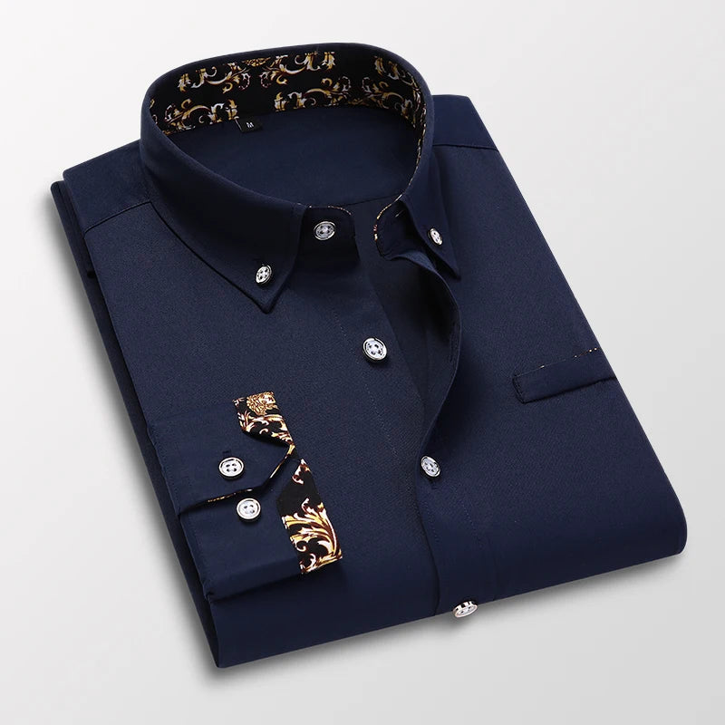 Long Sleeve Soft Office Shirt for Gentlemen