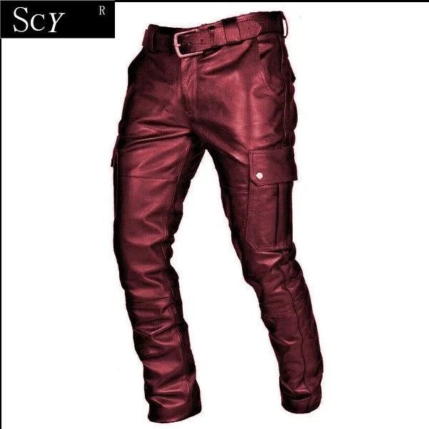 Leather Motorcycle Pants for Men