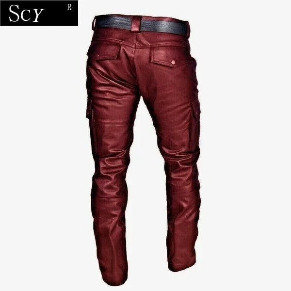 Leather Motorcycle Pants for Men