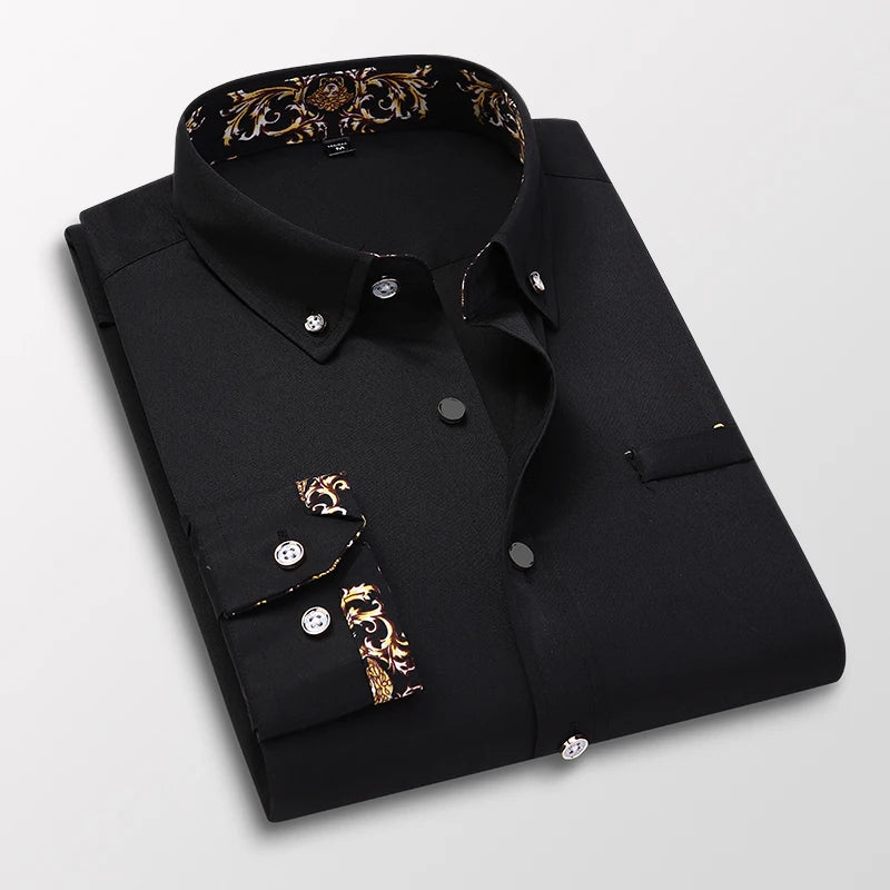 Long Sleeve Soft Office Shirt for Gentlemen