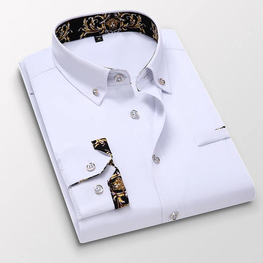 Long Sleeve Soft Office Shirt for Gentlemen