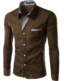 Men’s Fashion Camisa Long Sleeve Shirt