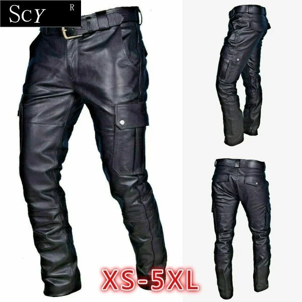 Leather Motorcycle Pants for Men