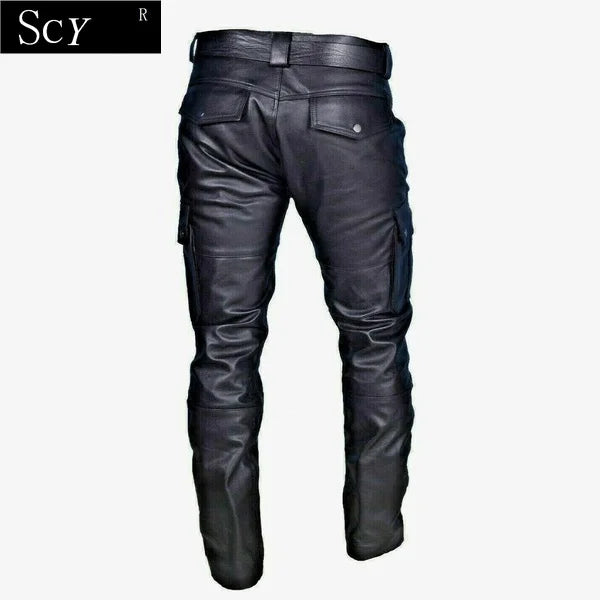 Leather Motorcycle Pants for Men