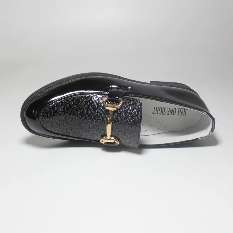 Kids' Black Patent Leather Dress Shoes