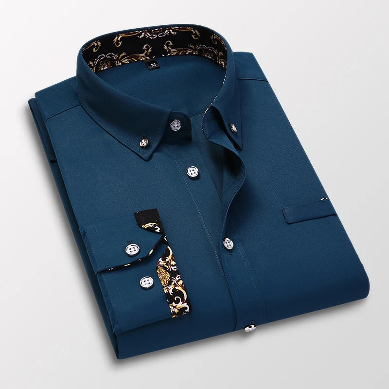 Long Sleeve Soft Office Shirt for Gentlemen