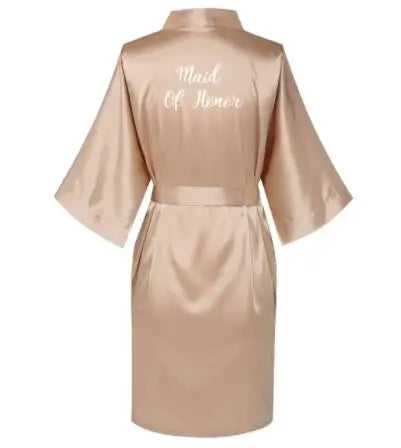 Women’s Elegant Rose Gold Bridal Party Robes