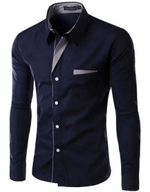 Men’s Fashion Camisa Long Sleeve Shirt