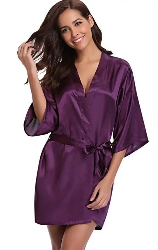 Women’s Elegant Silk Robe for for Weddings