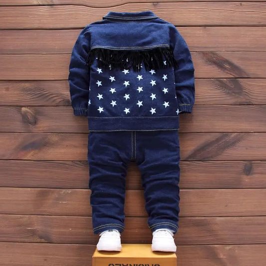 Boys’ High-Quality Cotton Jacket, T-Shirt & Jeans