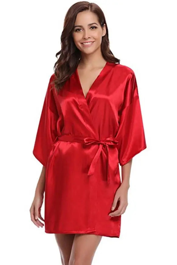 Women’s Elegant Silk Robe for for Weddings