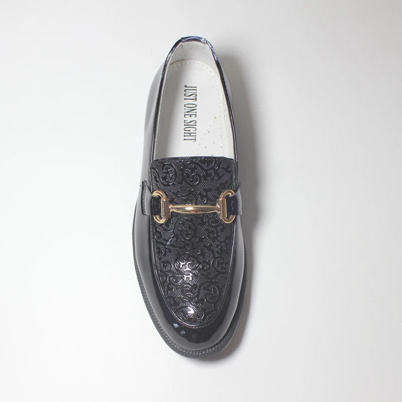 Kids' Black Patent Leather Dress Shoes