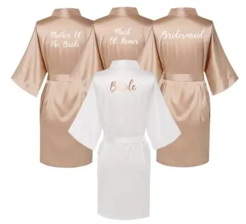 Women’s Elegant Rose Gold Bridal Party Robes