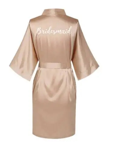 Women’s Elegant Rose Gold Bridal Party Robes