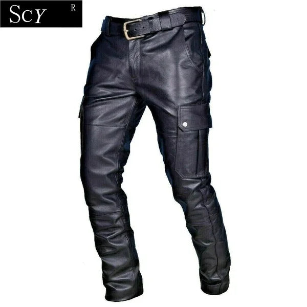 Leather Motorcycle Pants for Men