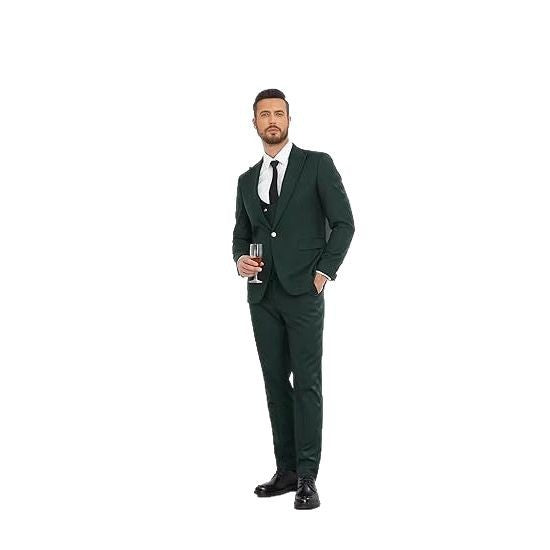 Men’s Formal Suit with Coat, Vest, and Pants