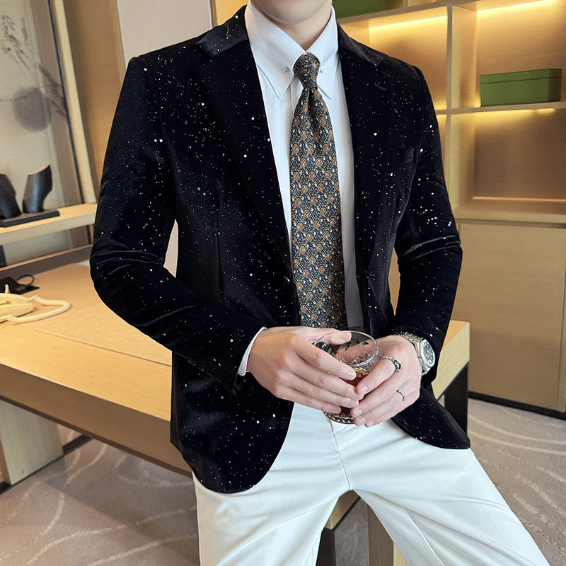 Men’s South Style Korea Bronzing Stage Suit