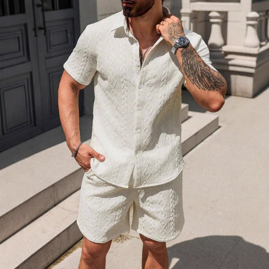 Men’s Lightweight Summer Shirt and Shorts Set