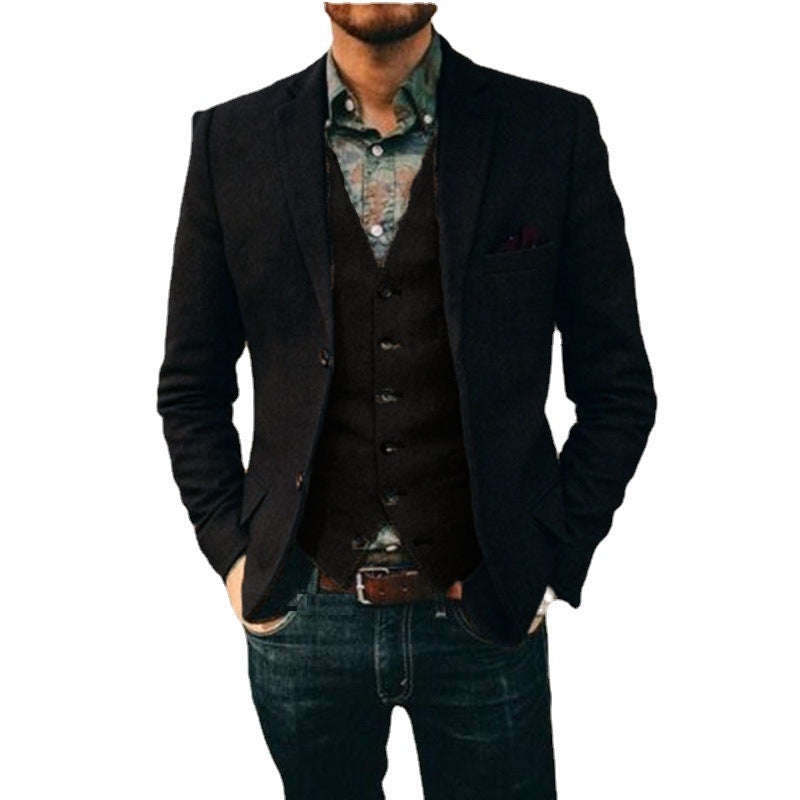 Men’s Modern Two-Piece Vest and Pants Set