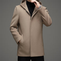 Men’s Warm Woolen Reversible Hooded Coat