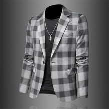3 Dimensional Plaid Casual Suit for Men