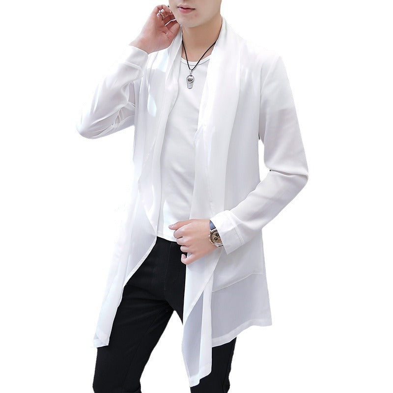 Men’s Long Mid-Length Trench Coat