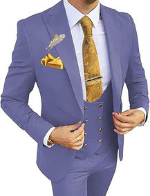 Men’s Formal Suit with Coat, Vest, and Pants