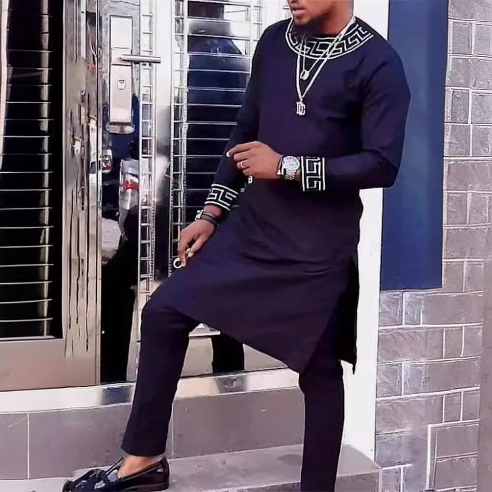 African-Inspired Men’s Printed Suit