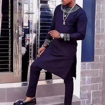 African-Inspired Men’s Printed Suit