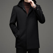 Men’s Warm Woolen Reversible Hooded Coat