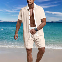Men’s Summer Vacation Shirt & Shorts Set