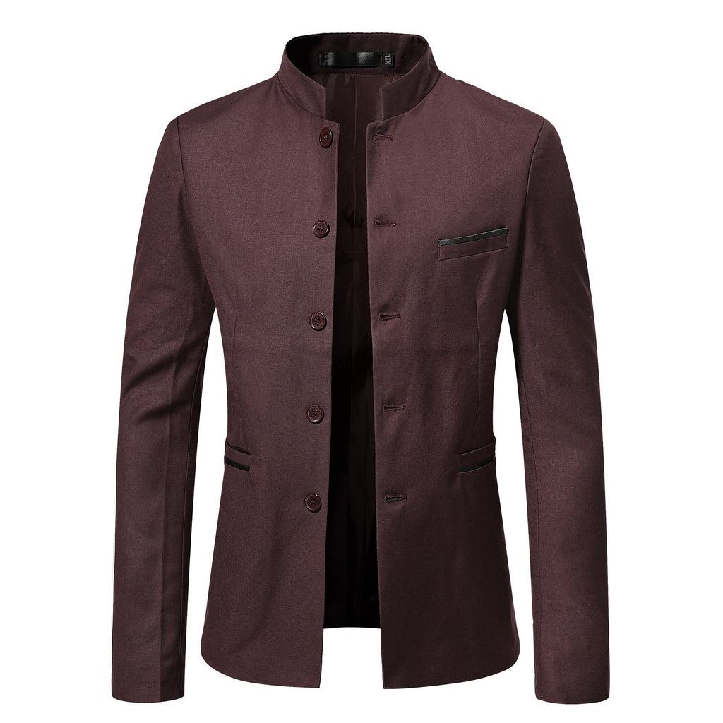 Men’s Stand Collar Slim-Fit Jacket