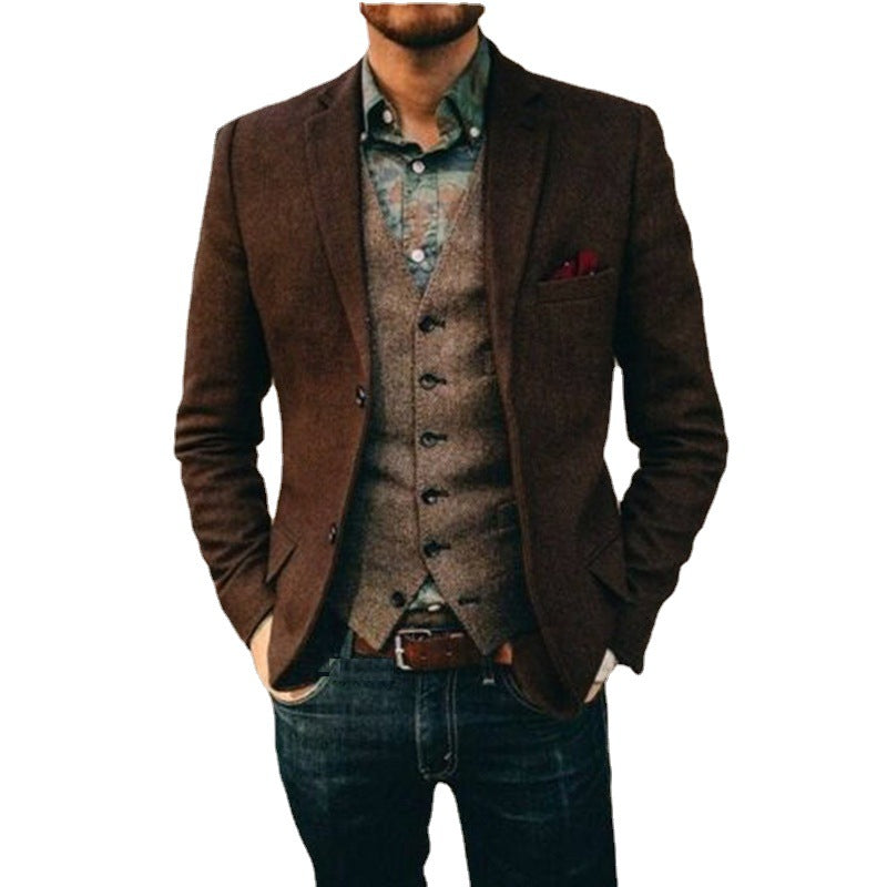 Men’s Modern Two-Piece Vest and Pants Set